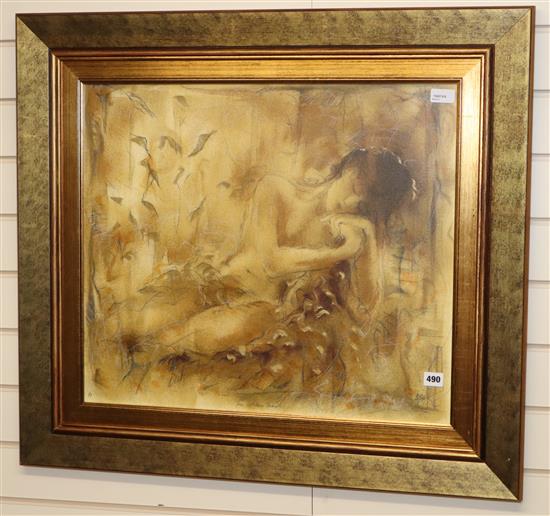 Janet Treby (b. 1955), The Golden Shawl, limited edition serigraph on deluxe paper, 54 x 62.5cm